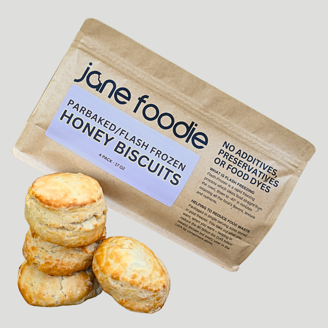 Honey Buttermilk Biscuits – 4-Pack | Heat & Eat