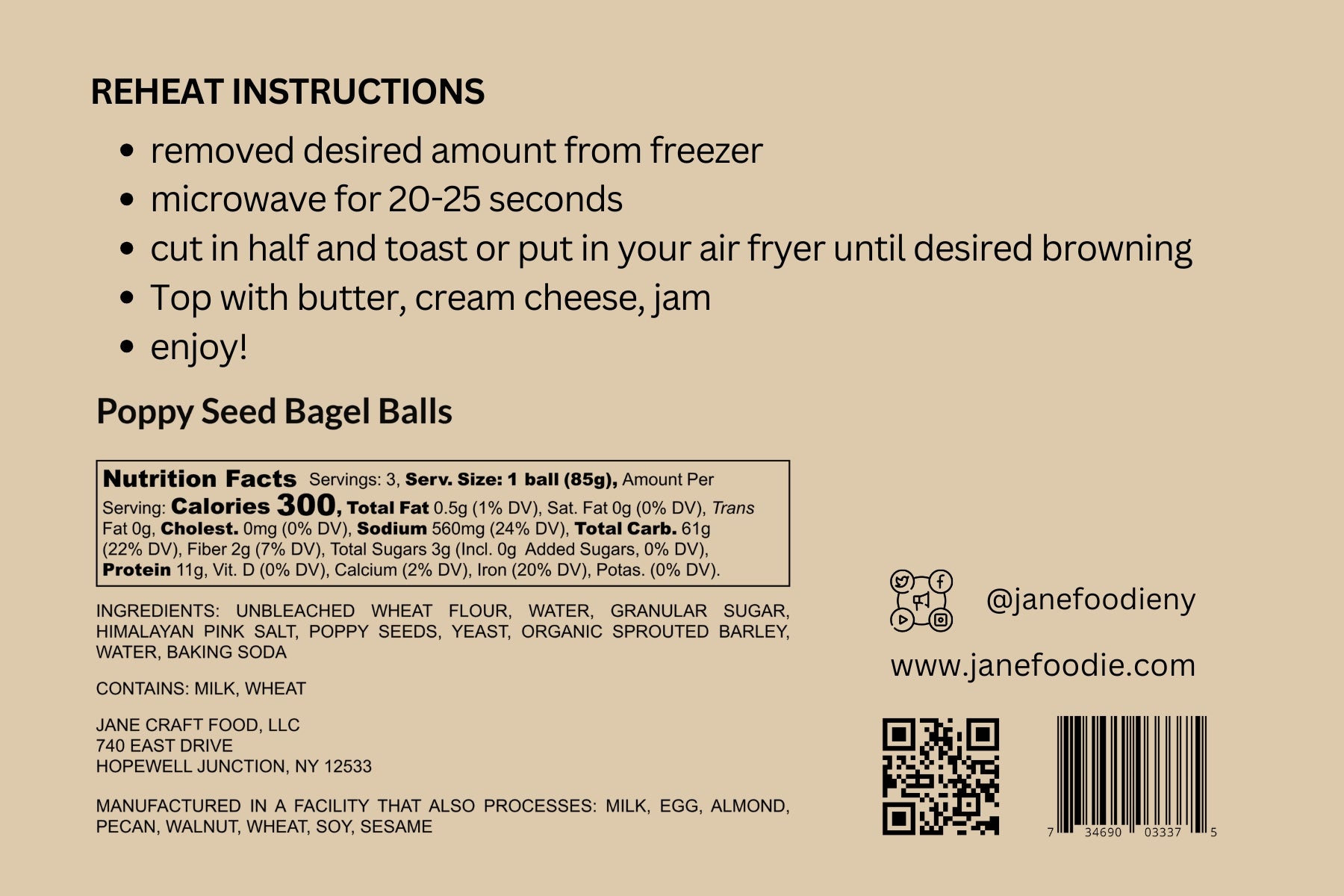 Poppy Seed Bagel Balls 3-Pack