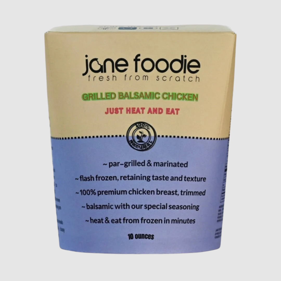 All-natural grilled chicken breast – Jane Foodie packaging
