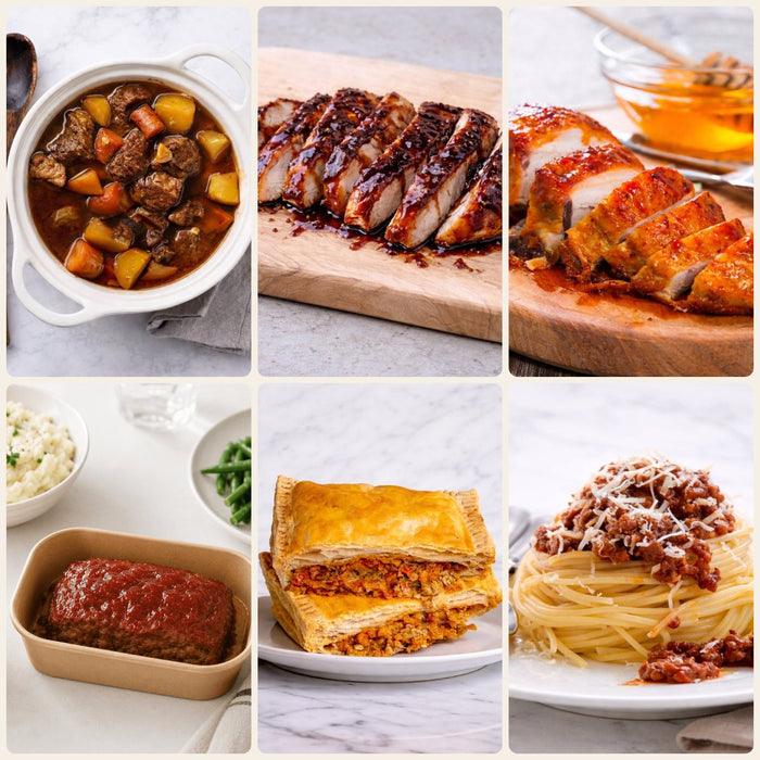 Meat Lover's Box: six beef and chicken favorites