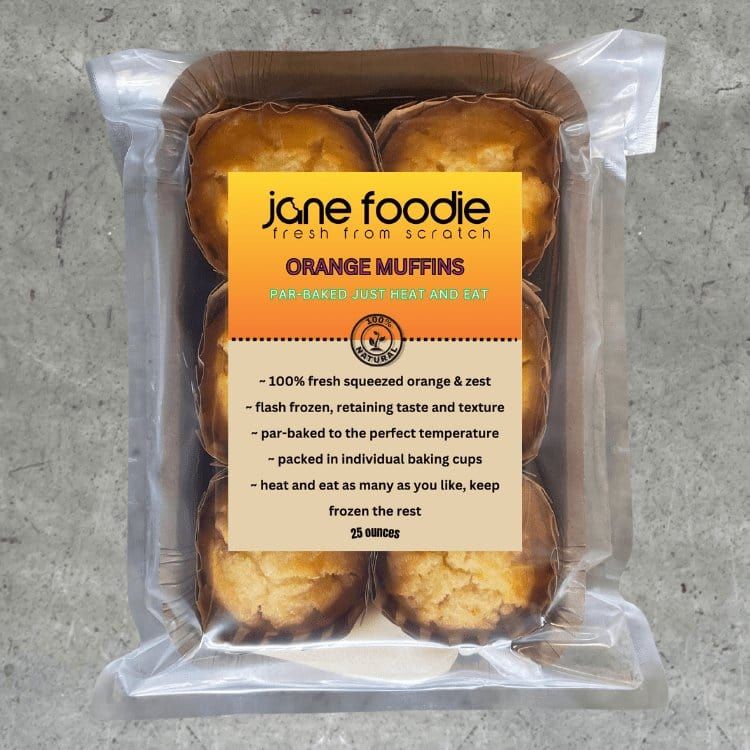 Jane Foodie Orange Muffins, 6 Pack