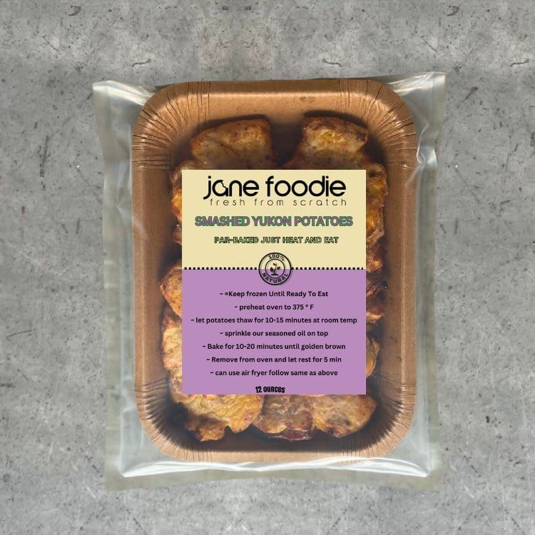 Jane Foodie potatoes Yukon Smashed Potatoes Infused w/ Olive Oil & Seasoning - 12 oz
