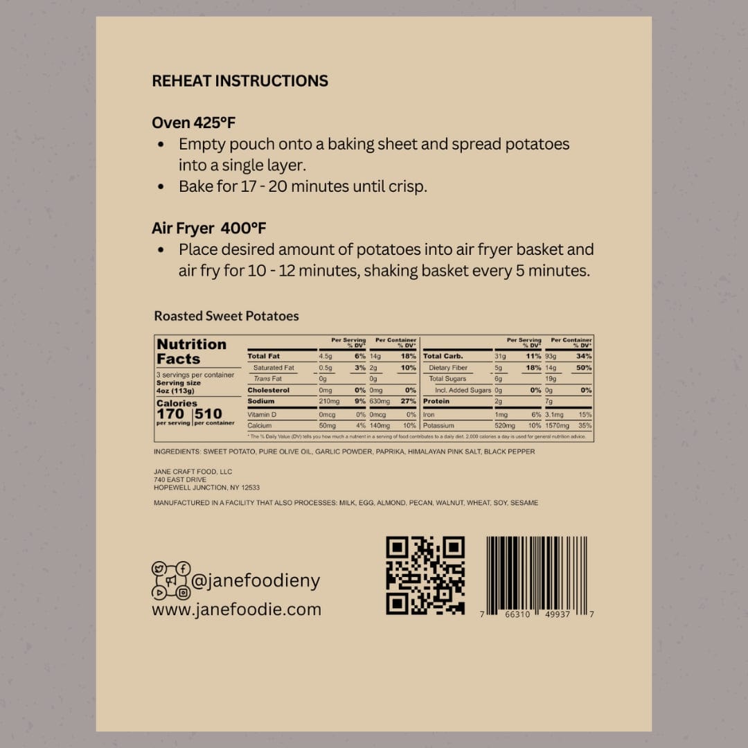 Roasted Sweet Potatoes Jane Foodie Side Dish.