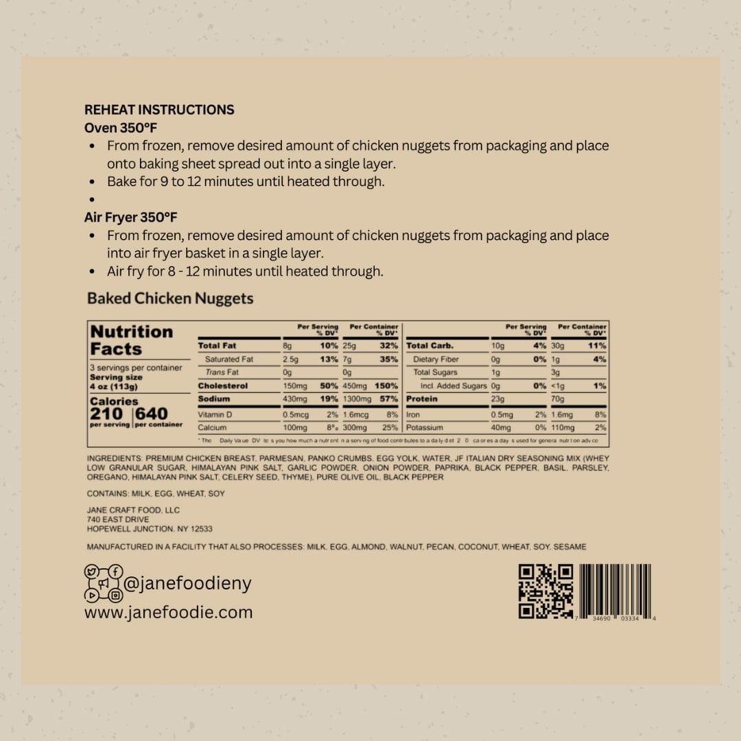 Baked Chicken Nuggets Jane Foodie chicken nuggets.