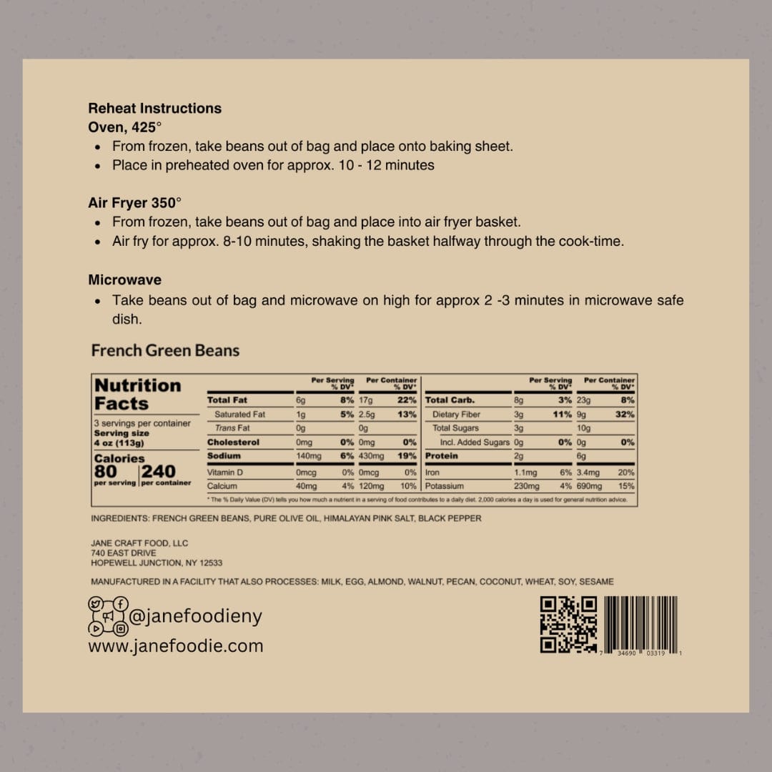 Roasted French Beans Jane Foodie Frozen Vegetables.