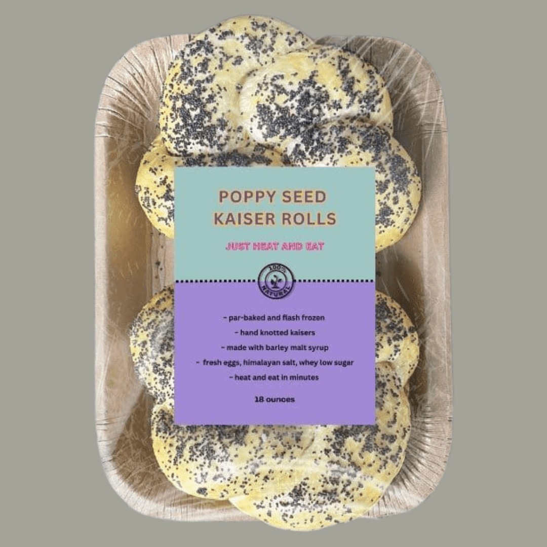Poppy Seed Kaiser Rolls 2 - Pack - Jane Foodie