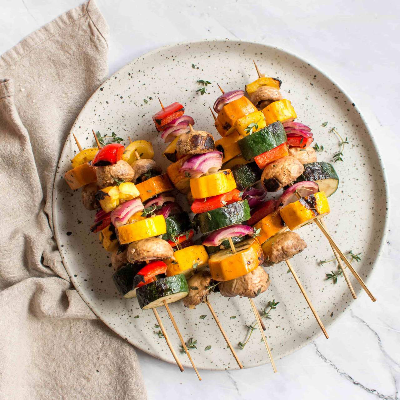 Grilled Vegetable Skewers - Jane Foodie