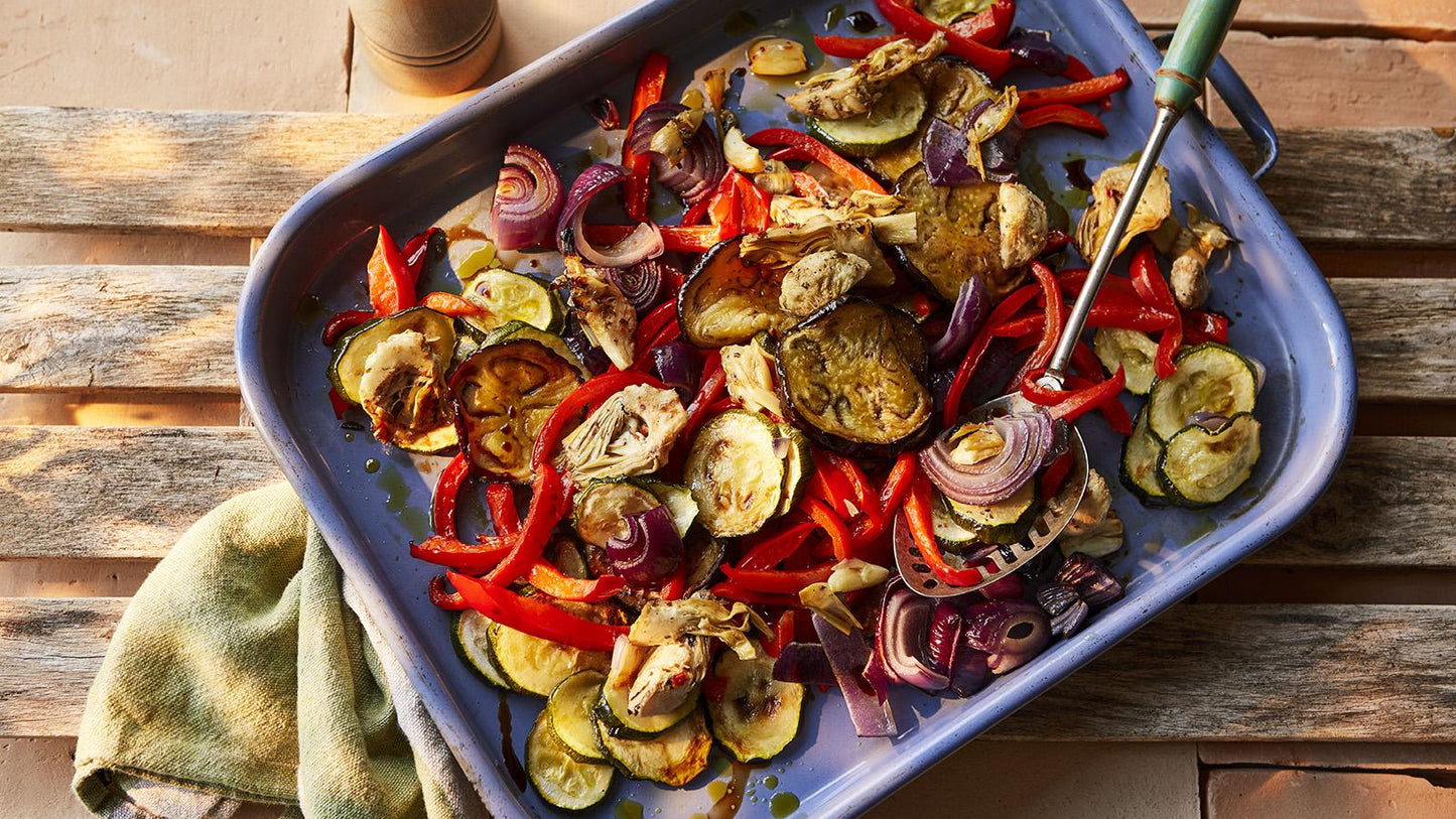 Roasted Mediterranean Vegetables - Jane Foodie