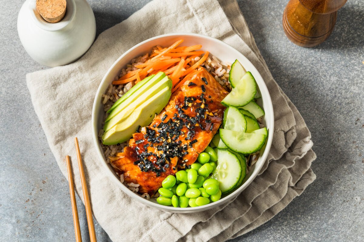 Teriyaki Salmon Bowls - Jane Foodie