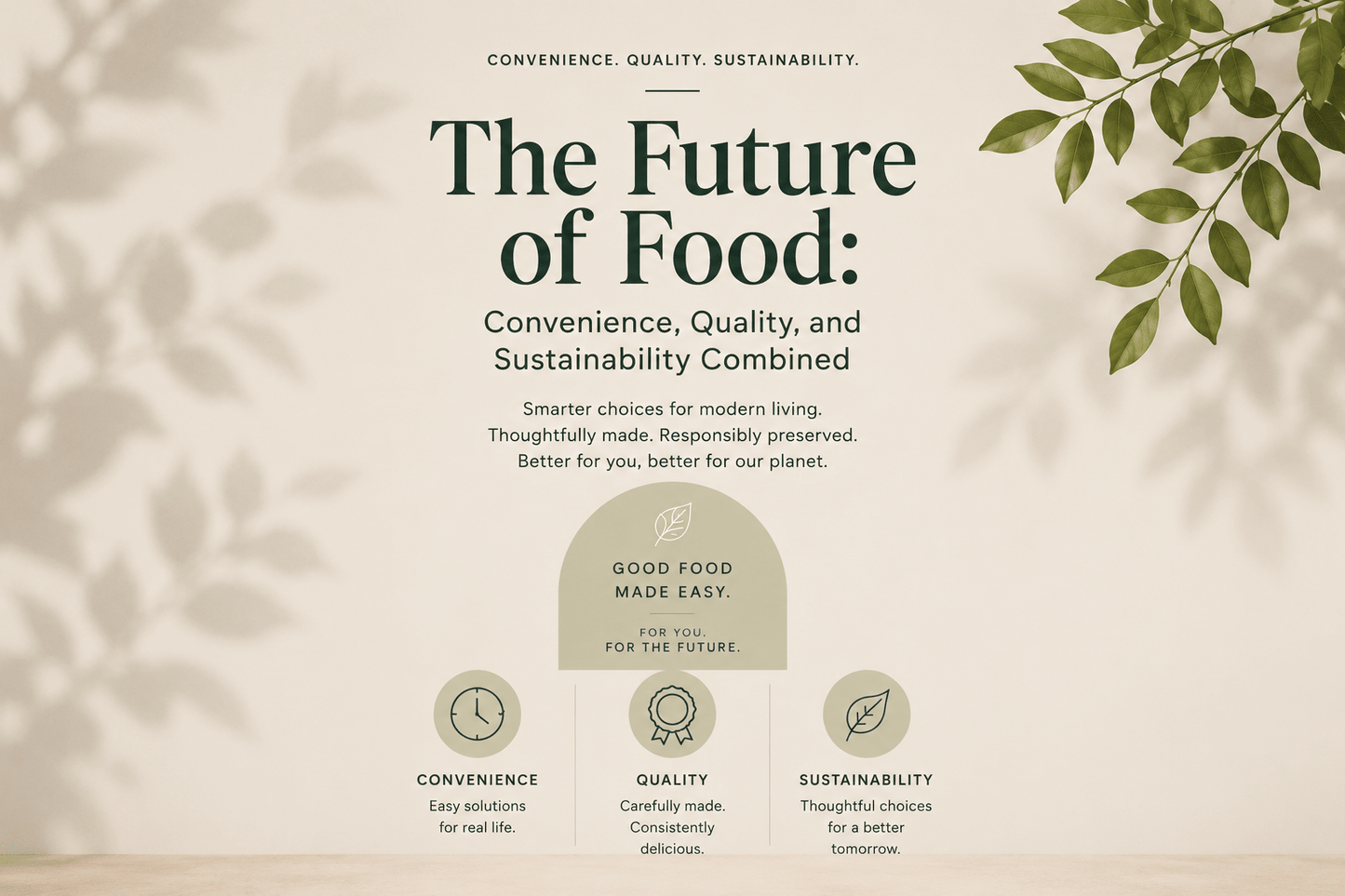 The Future of Food: Convenience, Quality, and Sustainability Combined - Jane Foodie