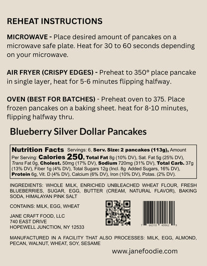 Homestyle Blueberry Pancakes, Dozen Pack