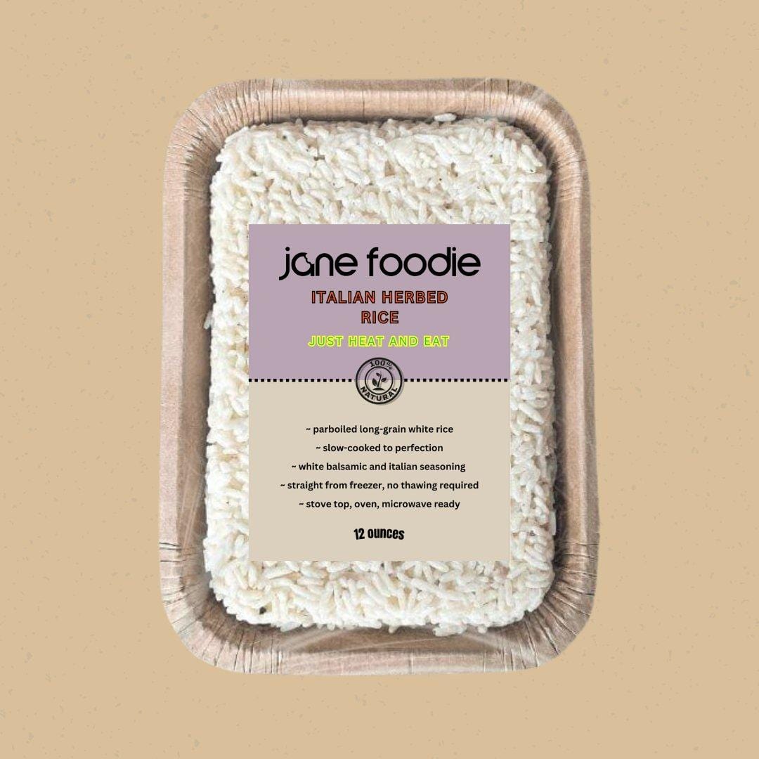Italian Herbed Rice broccoli, rice, ginger Jane Foodie Website