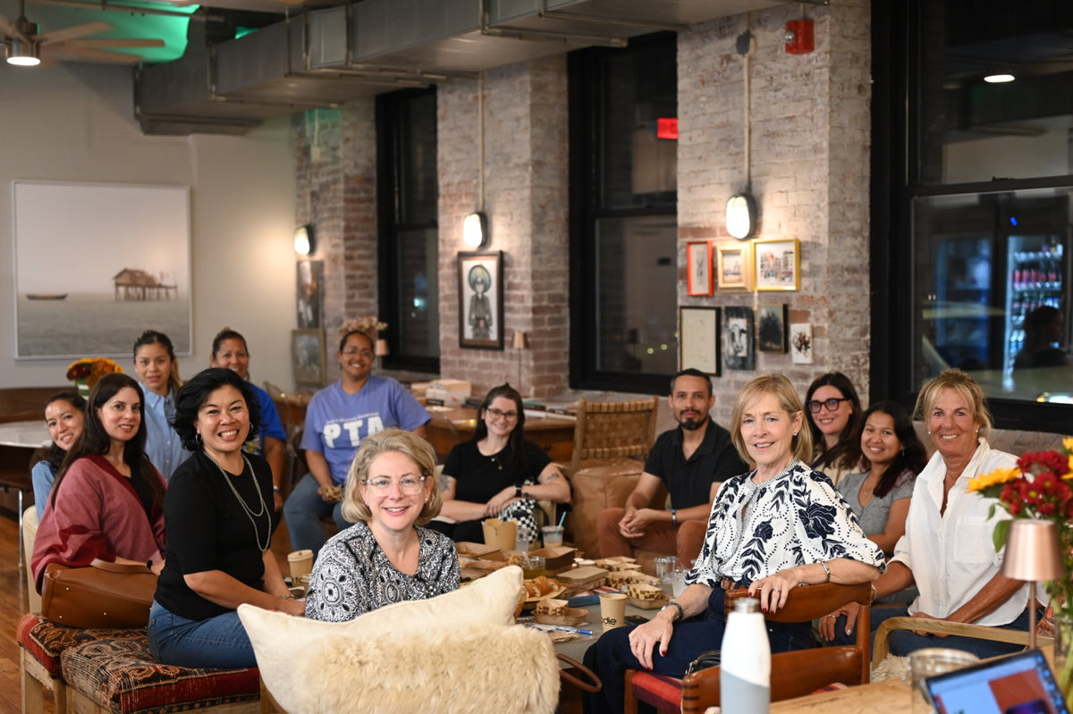 A community gathering at the Jane Foodie Café