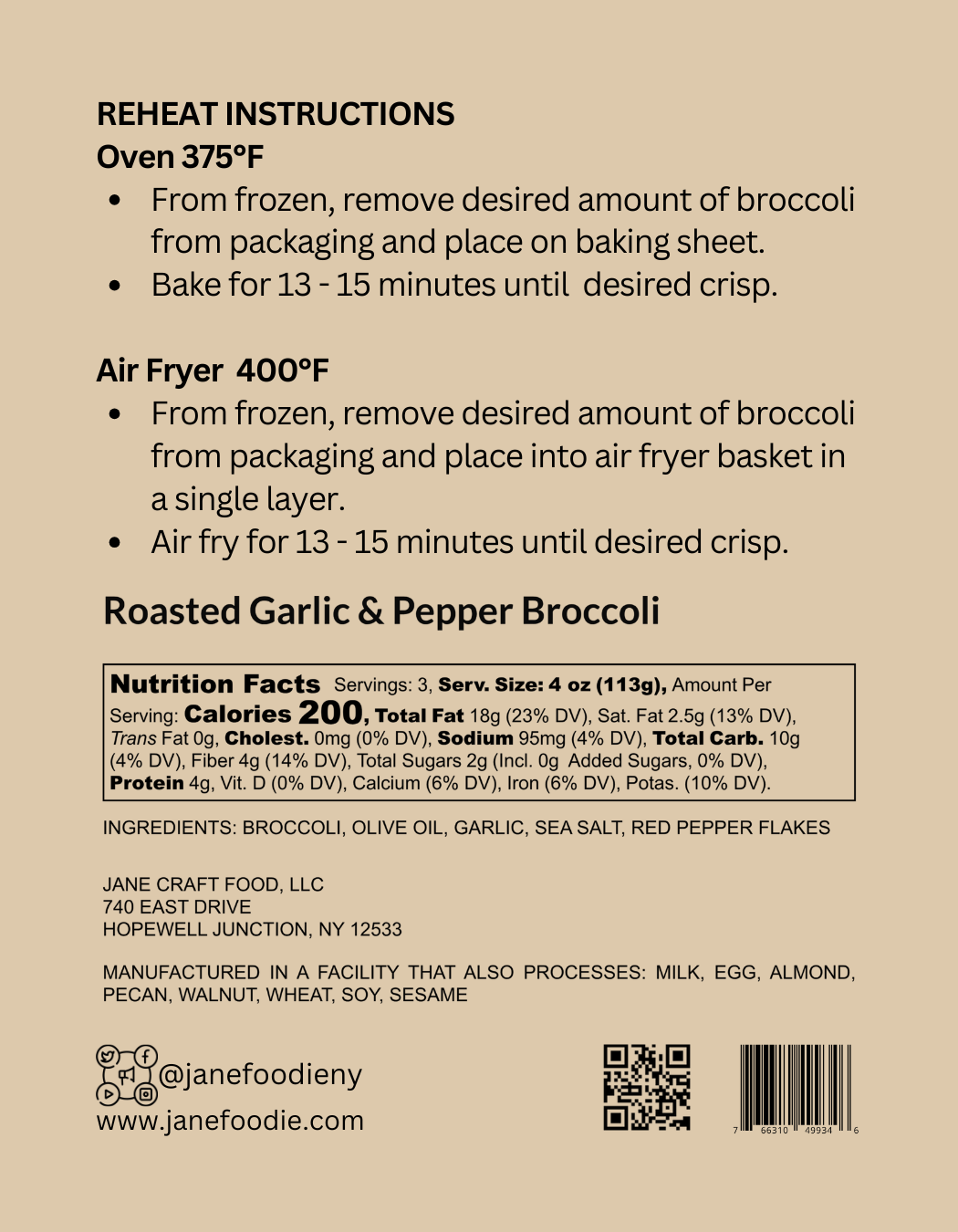 Roasted Garlic & Pepper Broccoli