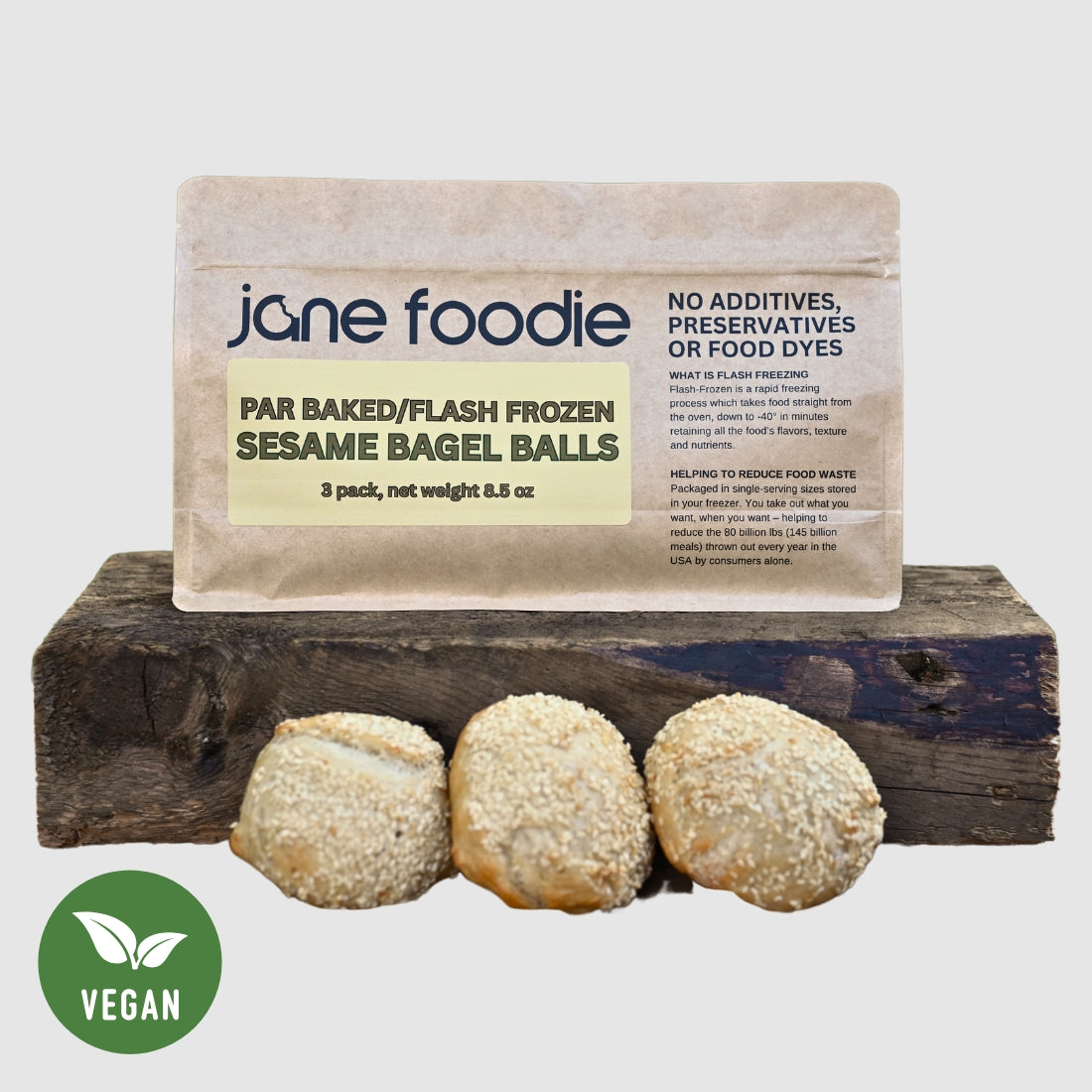 Sesame Seed Bagel Balls 3-Pack