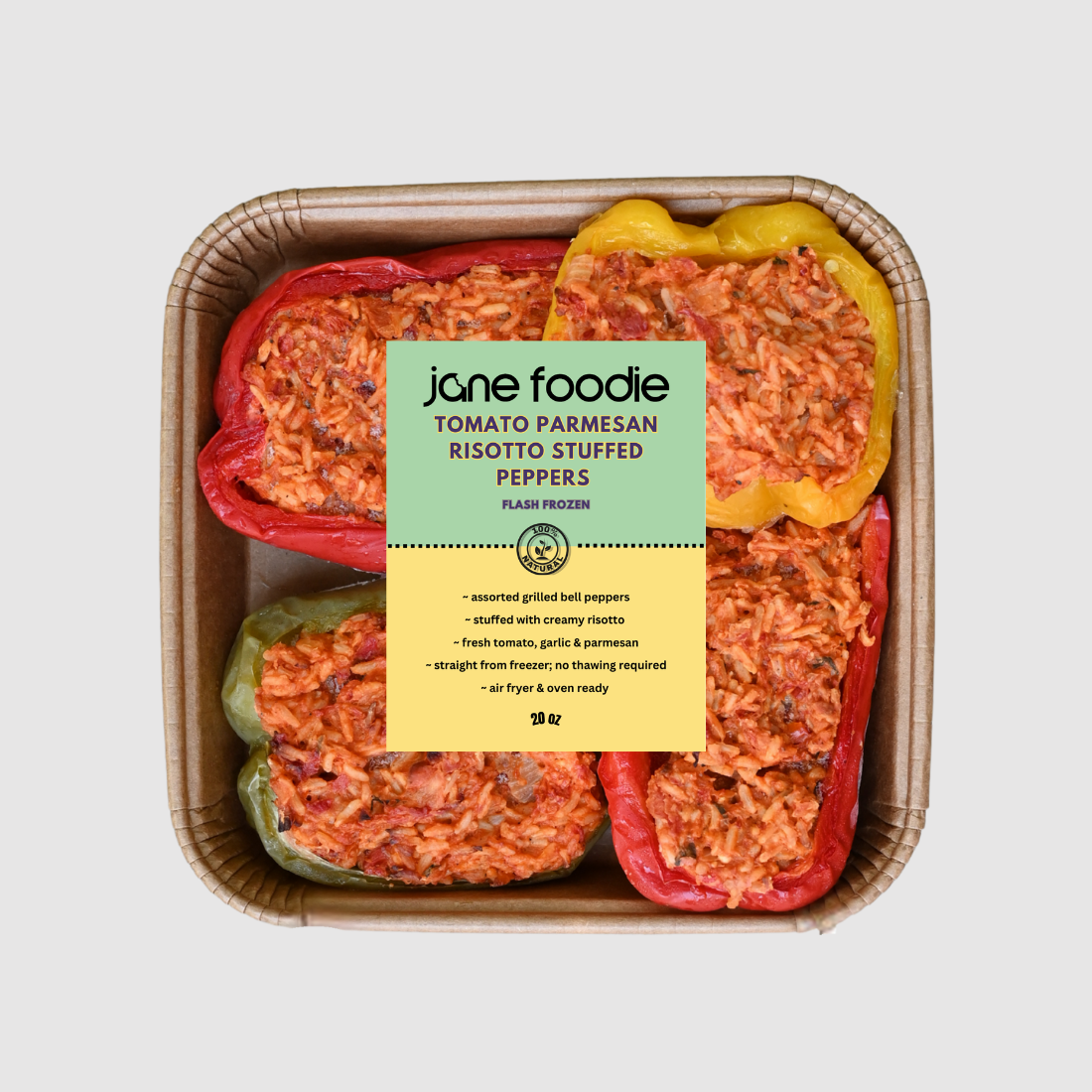 Tomato Parmesan Risotto Stuffed Peppers 4-Pack