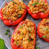 Jane Foodie stuffed peppers Tomato Risotto Stuffed Peppers with Parmesan Punch! 6-Pack