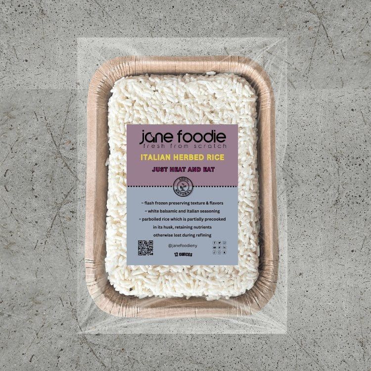 Jane Foodie Website broccoli, rice, ginger Italian Herb Rice