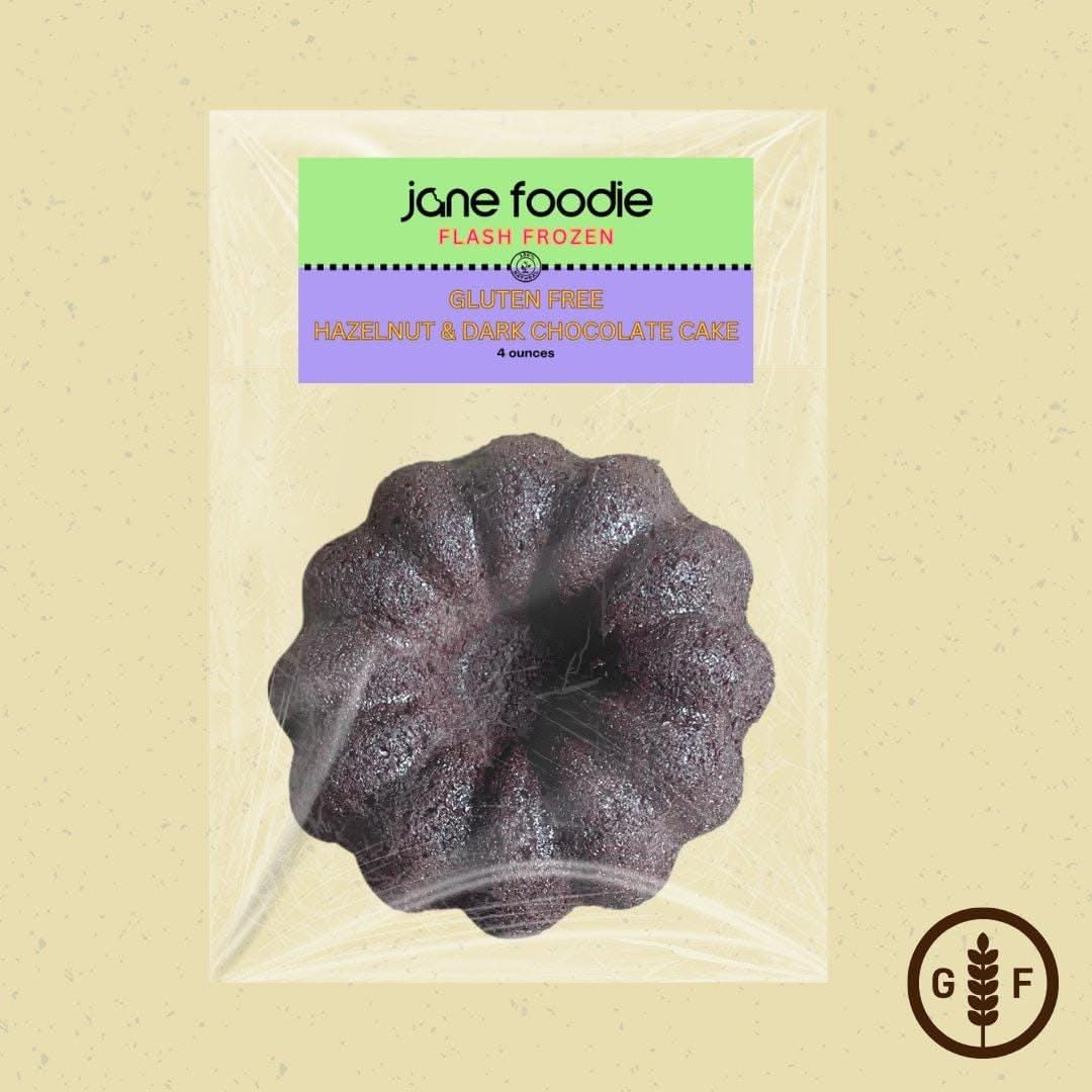 Gluten-Free Dark Chocolate Hazelnut Mini Bundt Cake - Jane Foodie