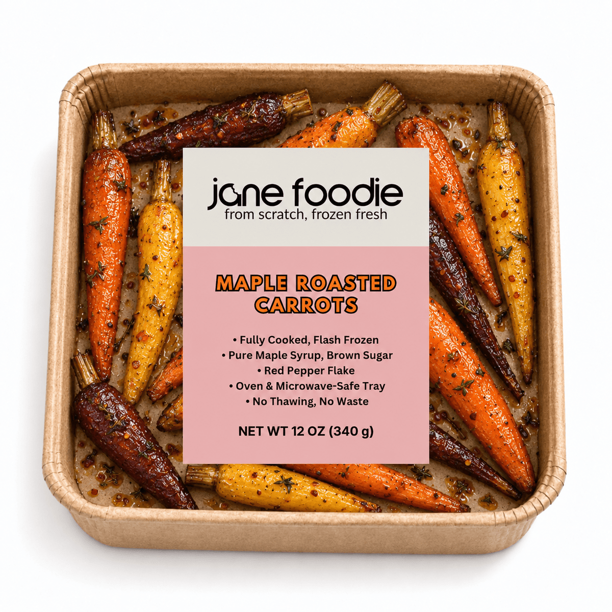 Maple Roasted Rainbow Carrots - 12 oz - Jane Foodie