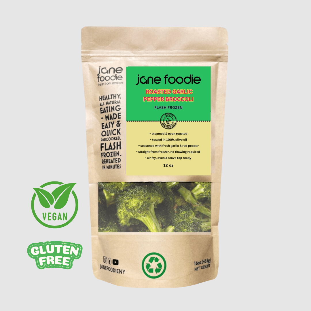 Roasted Garlic & Pepper Broccoli - Jane Foodie