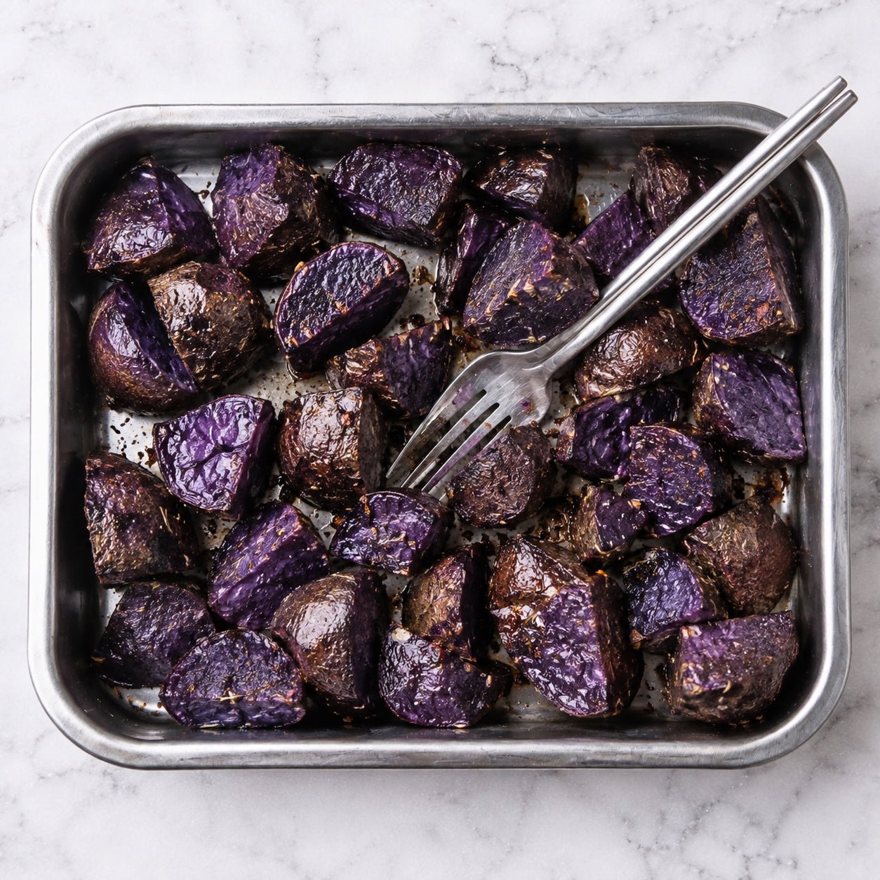 Roasted Purple Potatoes - Jane Foodie