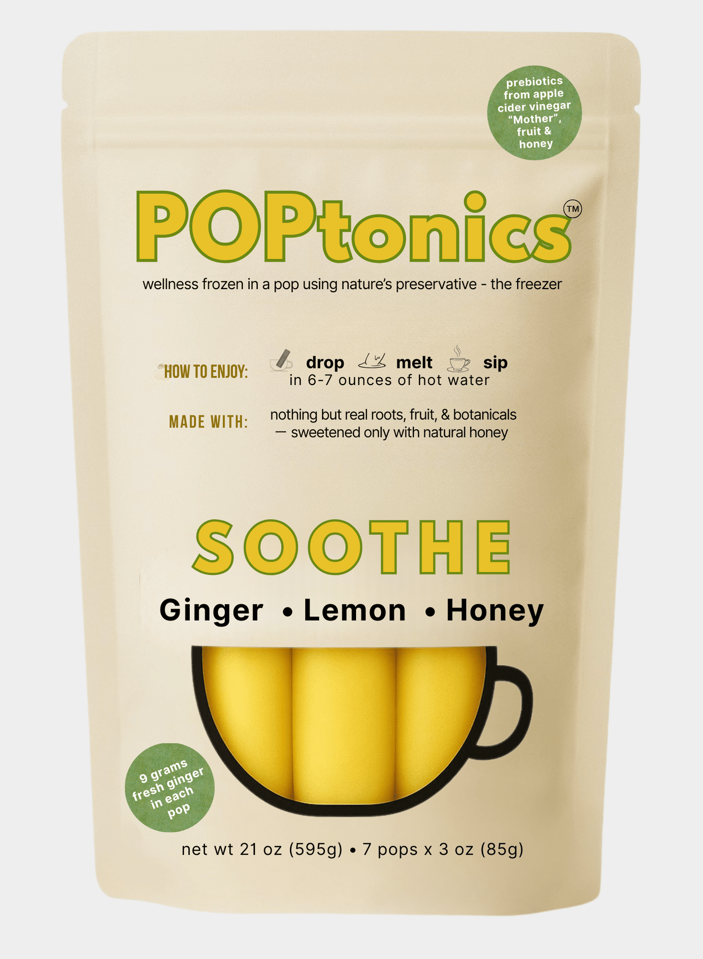 Soothe POPtonics – 7 Pack (Ginger • Lemon • Honey) - Jane Foodie