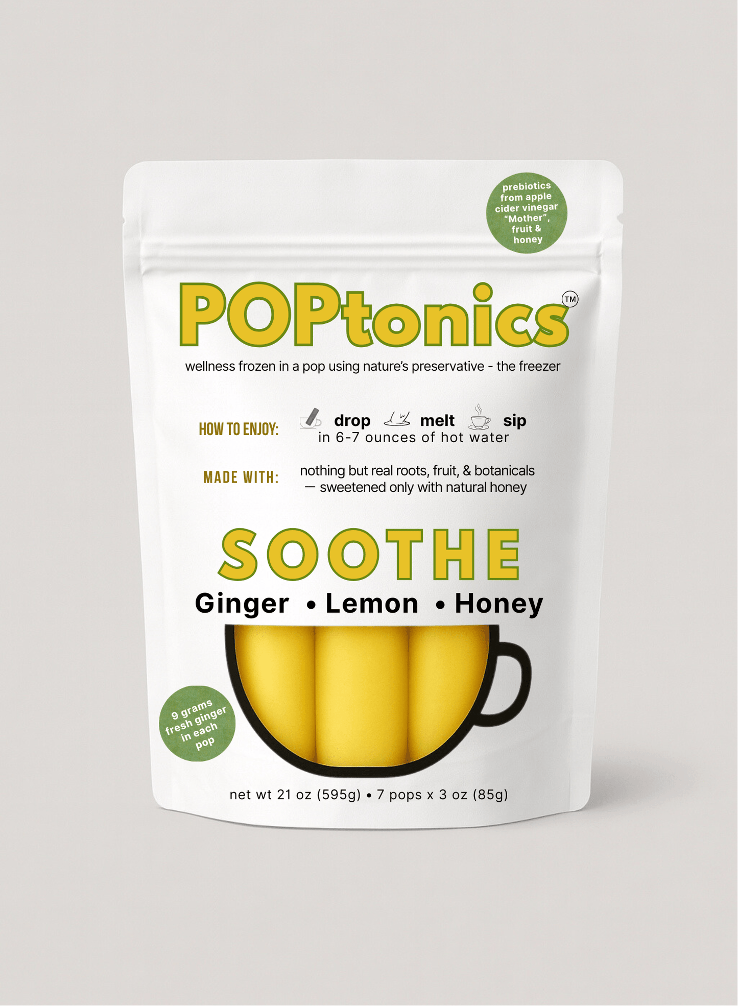 Soothe POPtonics – 7 Pack (Ginger • Lemon • Honey) - Jane Foodie
