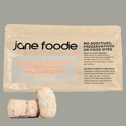 Whole Grain Mini Ciabatta 6 - Pack - Jane Foodie